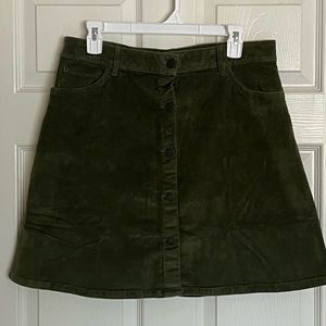 Green Corduroy Skirt